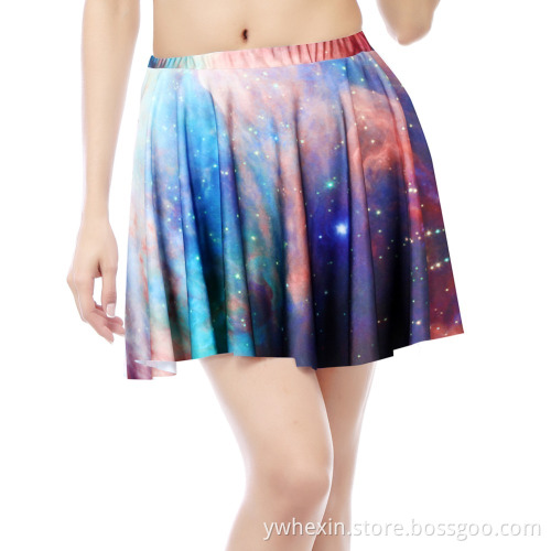 Wholesale Higjh Quality Galaxy Pattern Girls Sexy Mini Skirt